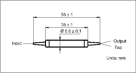 YESWEHAVE PM Tap Isolator 300 mW 1064 nm dimensions and engineering drawing in mm.