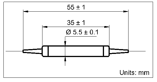 YESWEHAVE PM Bandpass Filter dimensions and engineering drawing in mm.