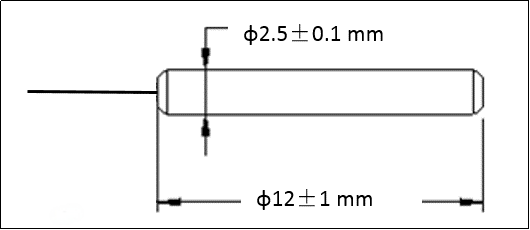 YESWEHAVE 1550 nm 300 mW Faraday Mirror dimensions and engineering drawing in mm.
