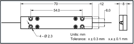 YESWEHAVE Cladding Power Stripper dimensions and engineering drawing in mm.