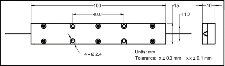 YESWEHAVE Cladding Power Stripper dimensions and engineering drawing in mm.