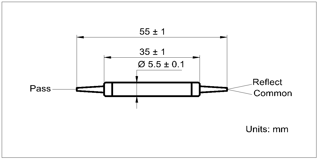 YESWEHAVE CWDM dimensions and engineering drawing in mm.