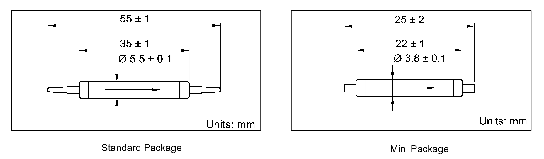 YESWEHAVE Gain Flattening Filter dimensions and engineering drawing in mm.